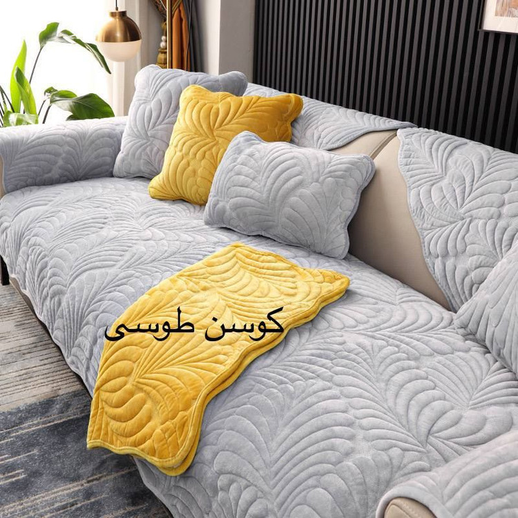 کاور مبل ۱۶ تکه/ جنس مخمل ترمزدار / مناسب مبل ۷ و ۸ نفره سلطنتی و کلاسیک/ ست کامل همراه با کوسن / شامل ۹۰*۲۴۰ ۲ عدد/ ۷۰*۹۰ ۲ عدد /۷۰*۷۰ ۶ عدد /کوسن ۴۵*۴۵ ۶عدد