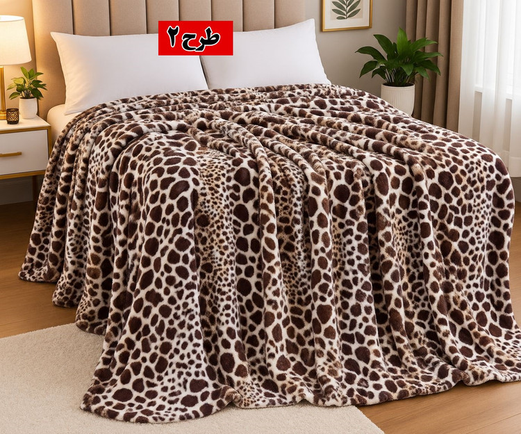 پتو ژلهای وارداتی دو نفره طرح پوستی ابعاد ۲۲۰ در ۲ (مدل سوپر سافت