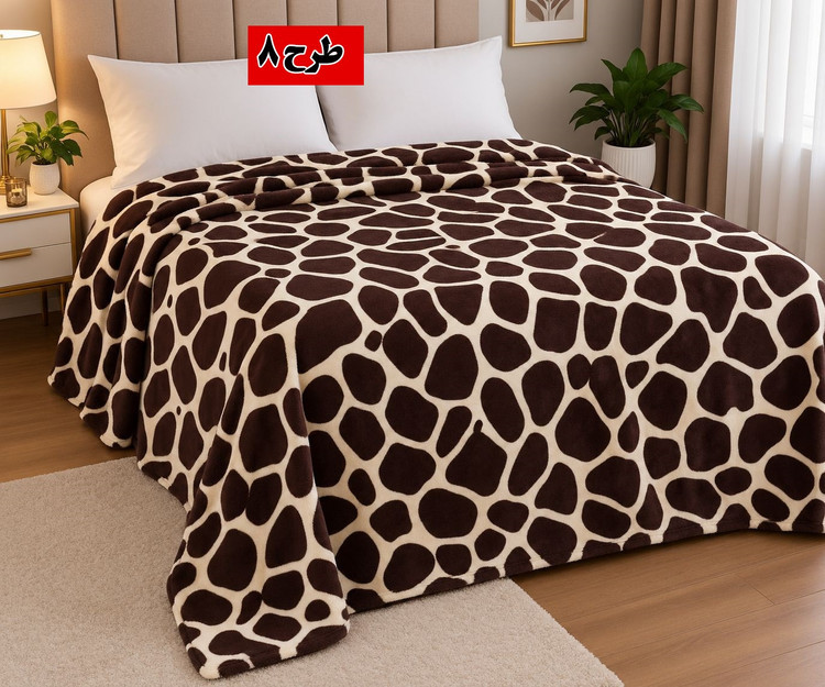 پتو ژلهای وارداتی دو نفره طرح پوستی ابعاد ۲۲۰ در ۲ (مدل سوپر سافت